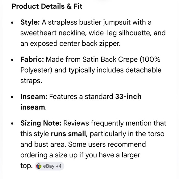 Lilly Pulitzer Black and Gold Strapless Jumpsuit. Size 6 - Picture 11 of 11